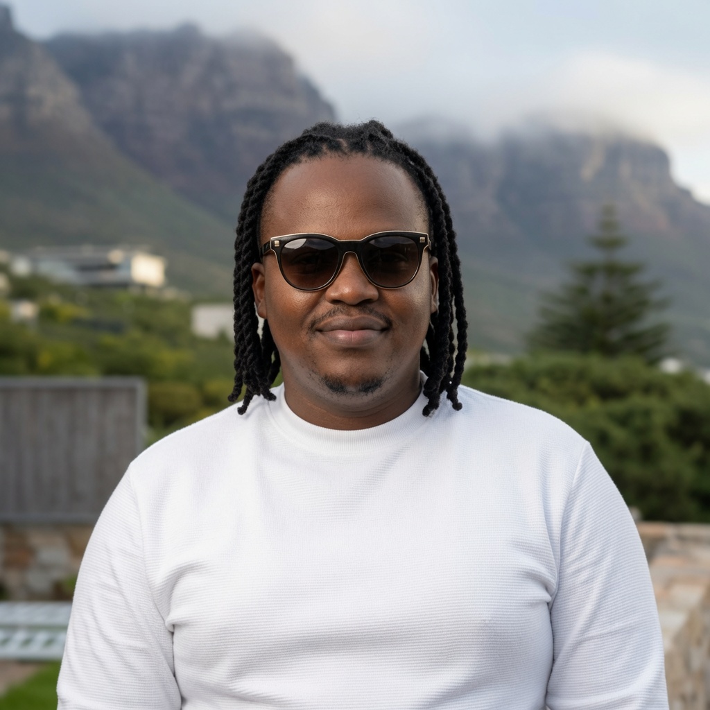 Tendayi John Dewah with Table Mountain in the background
